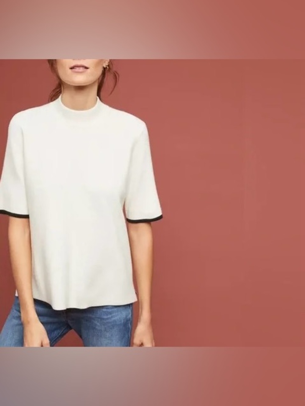 Anthropologie mock neck top